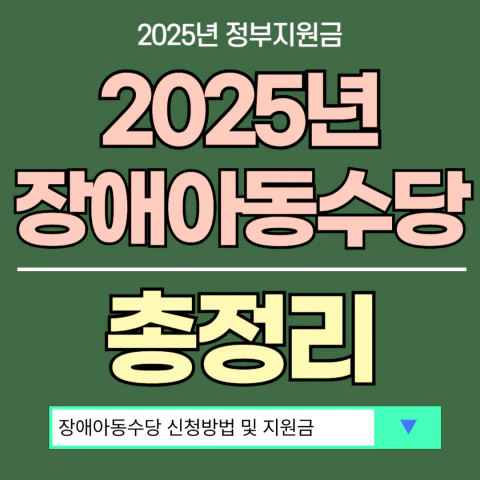2025년 장애아동수당 총정리 - 신청 방법 및 지원금액은? » ALL INFOMATION